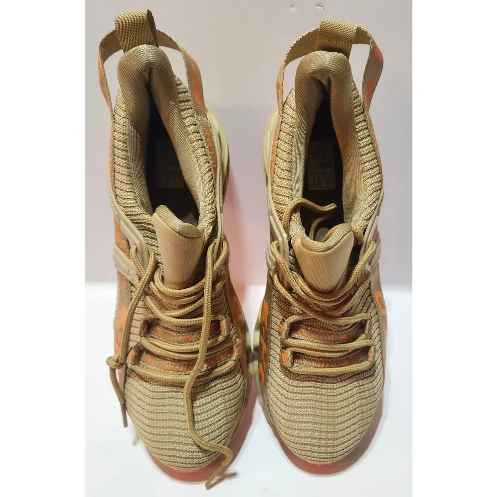 HCYTD MS080 Mens 6.5 Safety Toe Work Shoes Gold Orange Sneakers New Box